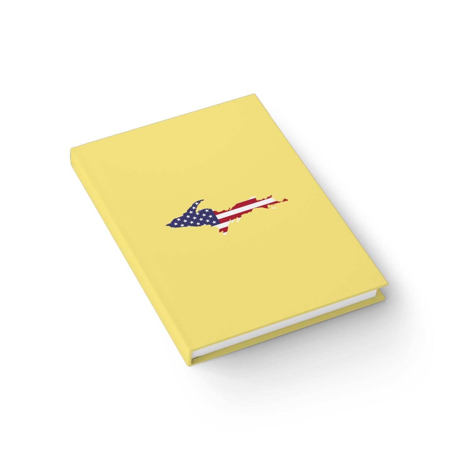 Michigan Upper Peninsula Blank Sketchbook (w/ UP USA Flag) | Cherry Yellow