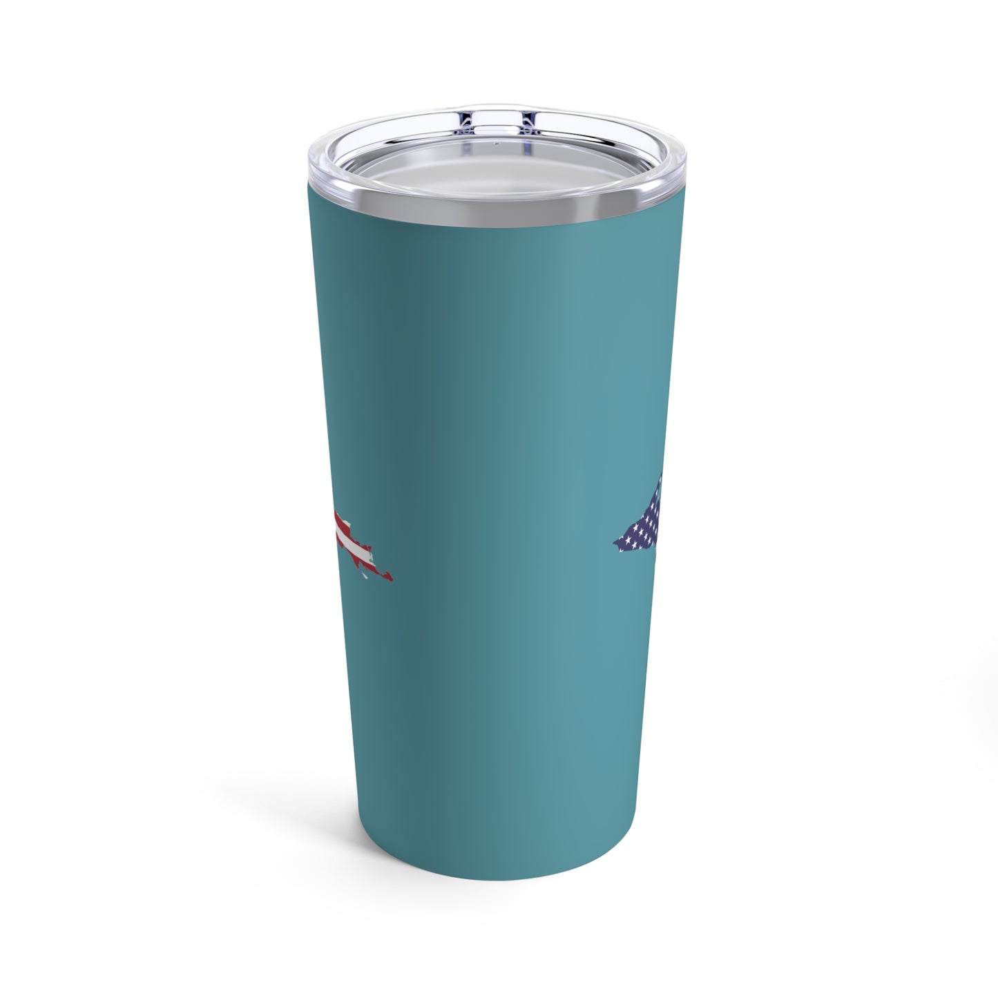 Michigan Upper Peninsula Tumbler (w/ UP USA Flag) | Lake Huron Blue - 20oz