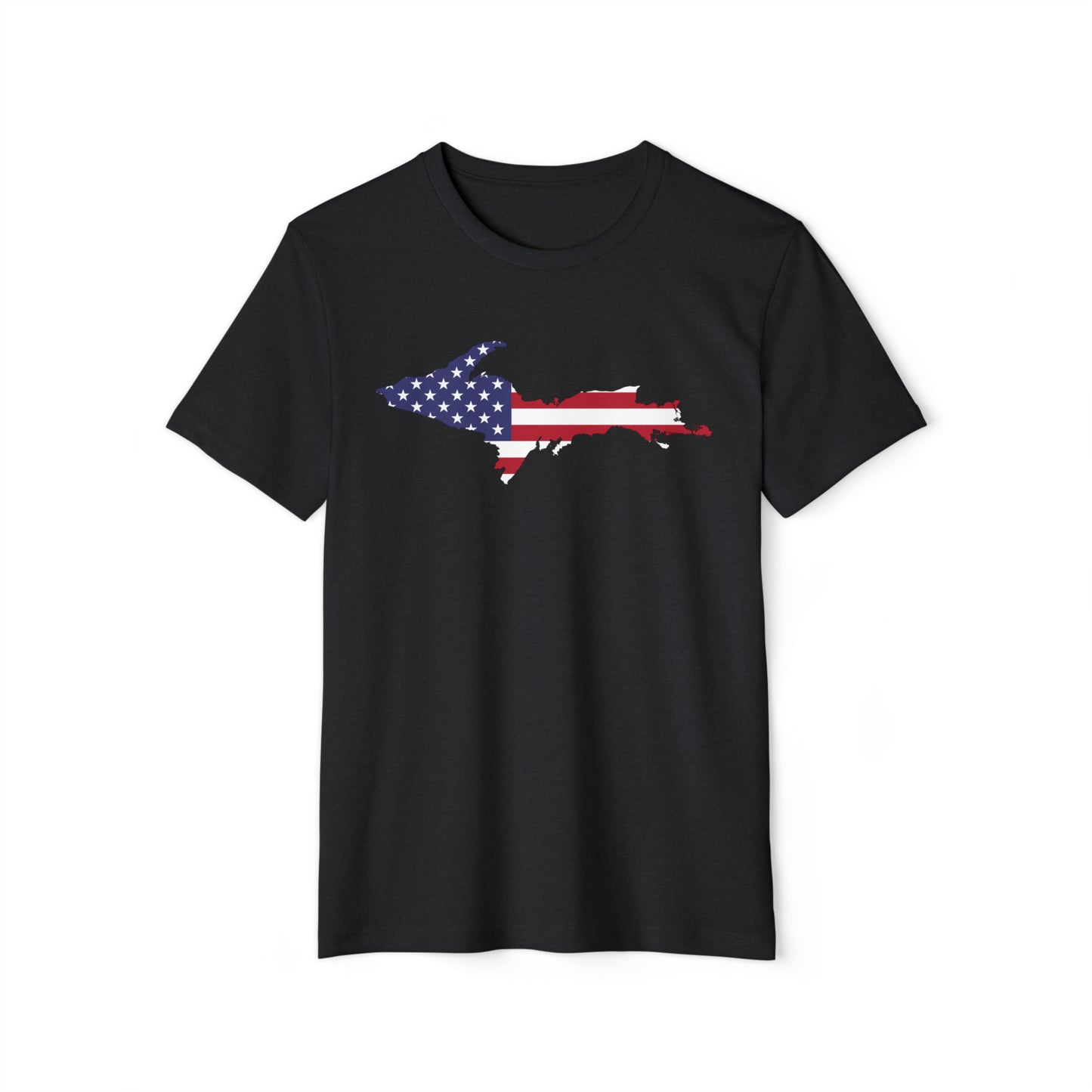 Michigan Upper Peninsula T-Shirt (w/ UP USA Flag) | Unisex Recycled Organic