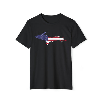 Michigan Upper Peninsula T-Shirt (w/ UP USA Flag) | Unisex Recycled Organic