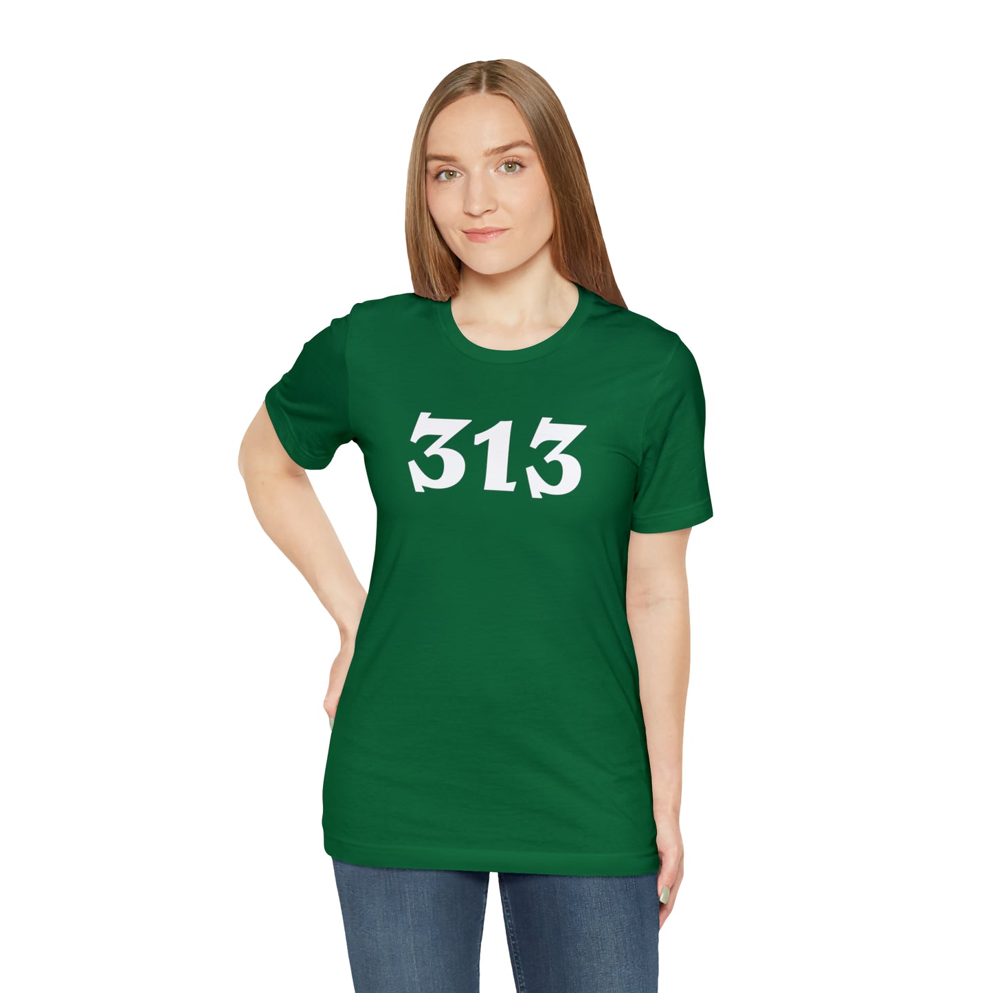 Detroit '313' T-Shirt (Angry Serif Font) | Unisex Standard Fit