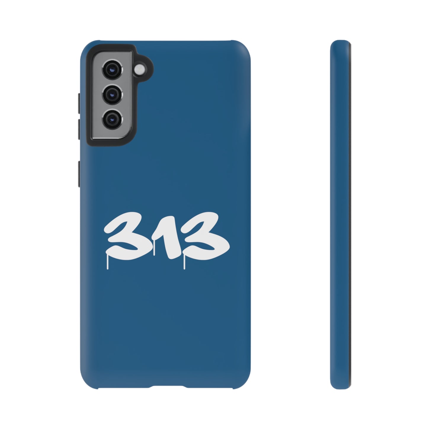 Detroit '313' Tough Phone Case (Blueberry Tag Font) | Samsung & Pixel Android