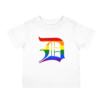 Detroit 'Old English D' Infant T-Shirt (Rainbow Pride Edition) | Short Sleeve