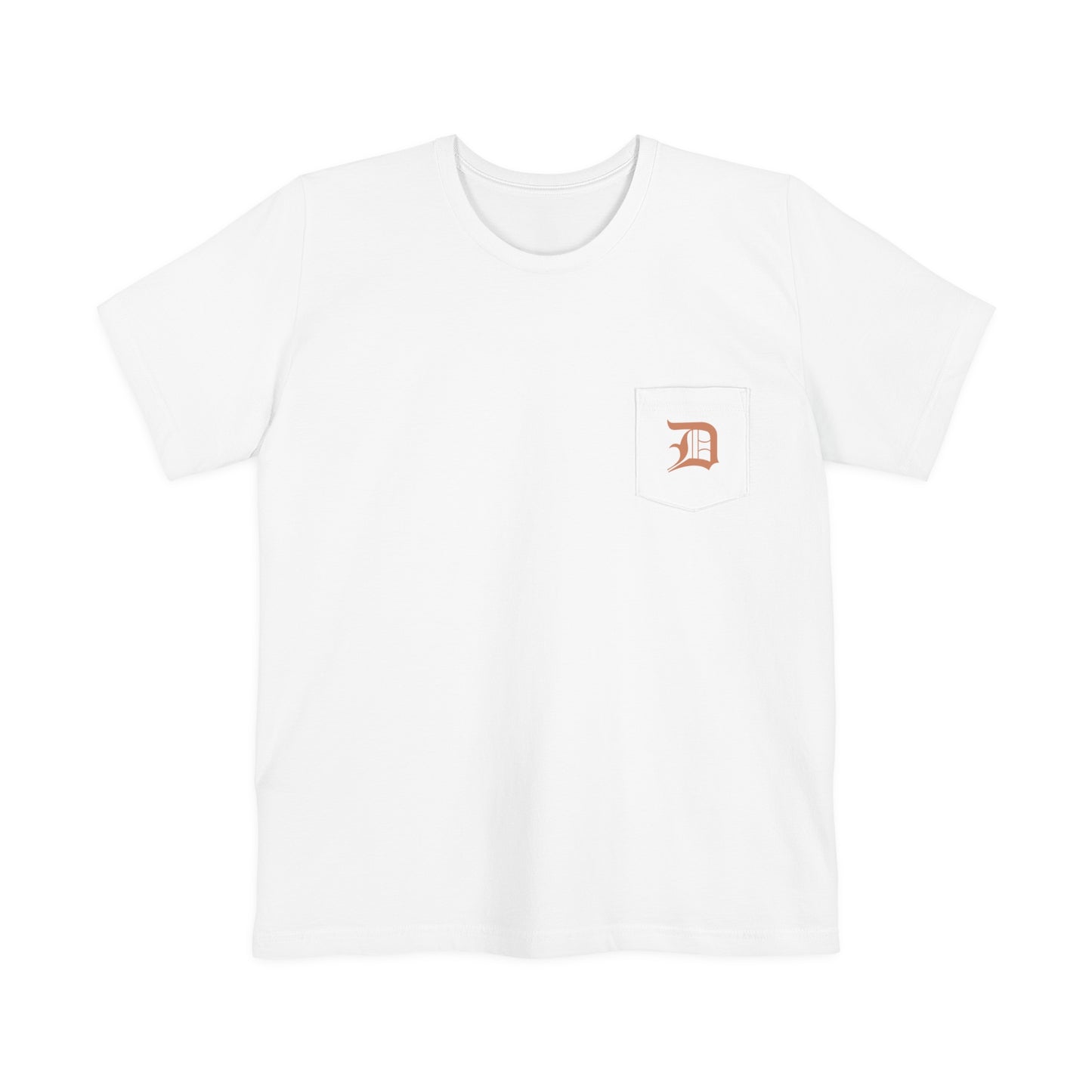 Detroit 'Old English D' Pocket T-Shirt (Copper) | Unisex Standard