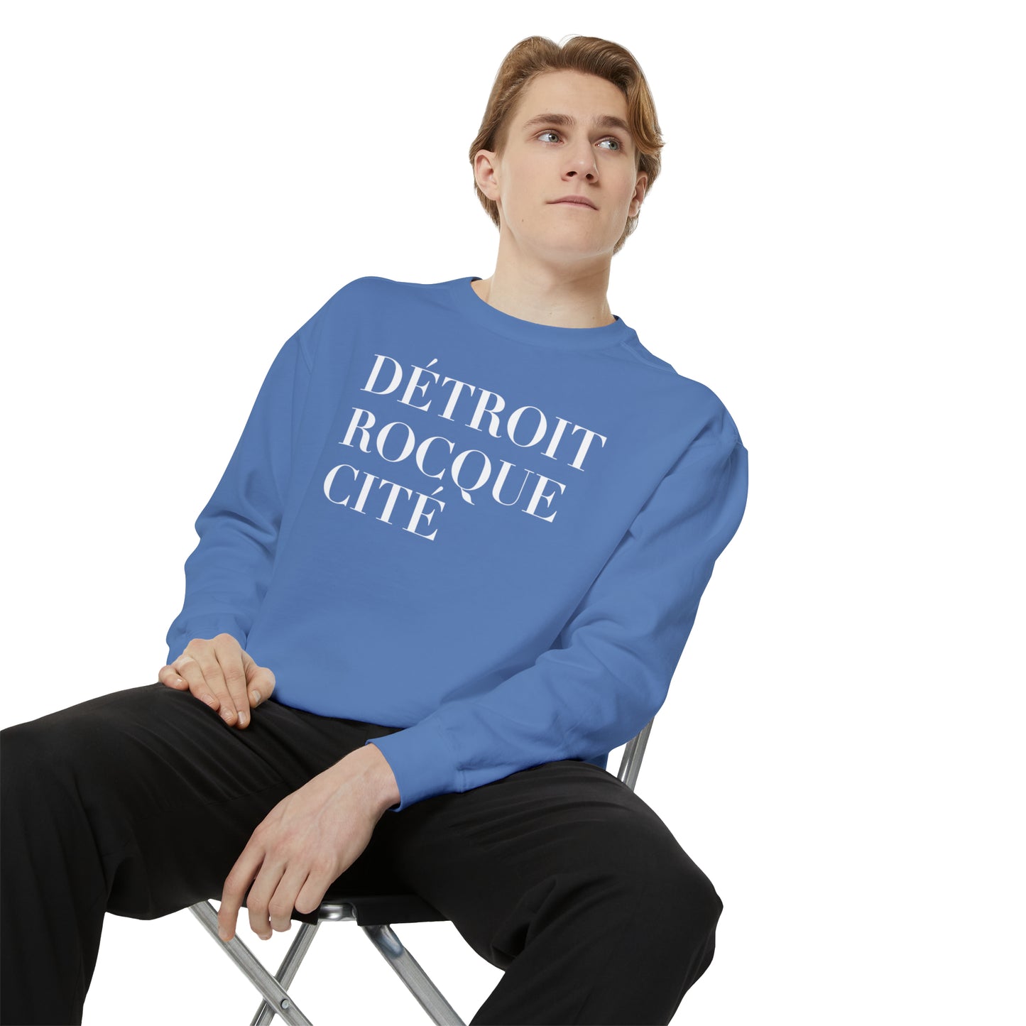 'Détroit Rocque Cité' Sweatshirt | Unisex Garment Dyed