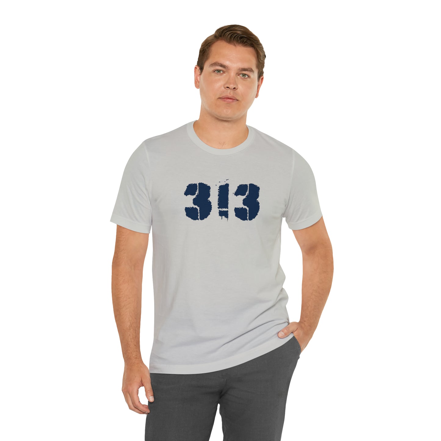 Detroit '313' T-Shirt (Spray Stencil Font) | Unisex Standard Fit