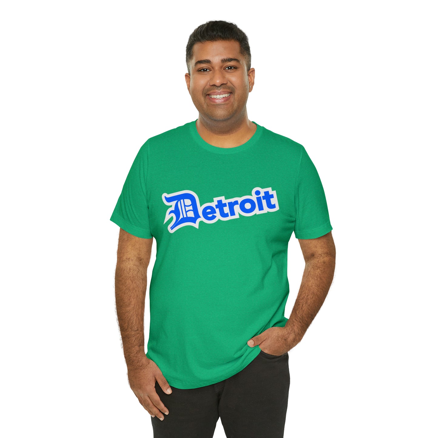 'Detroit' T-Shirt (MotorTown Blue w/ Old English 'D') | Unisex Standard