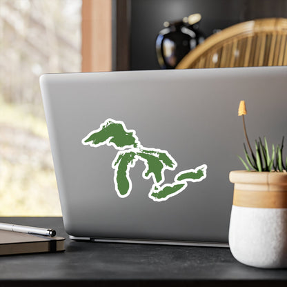 Great Lakes Kiss-Cut Windshield Decal | Pine Green