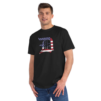 Detroit 'Old English D' T-Shirt (Patriotic Edition) | Unisex Organic