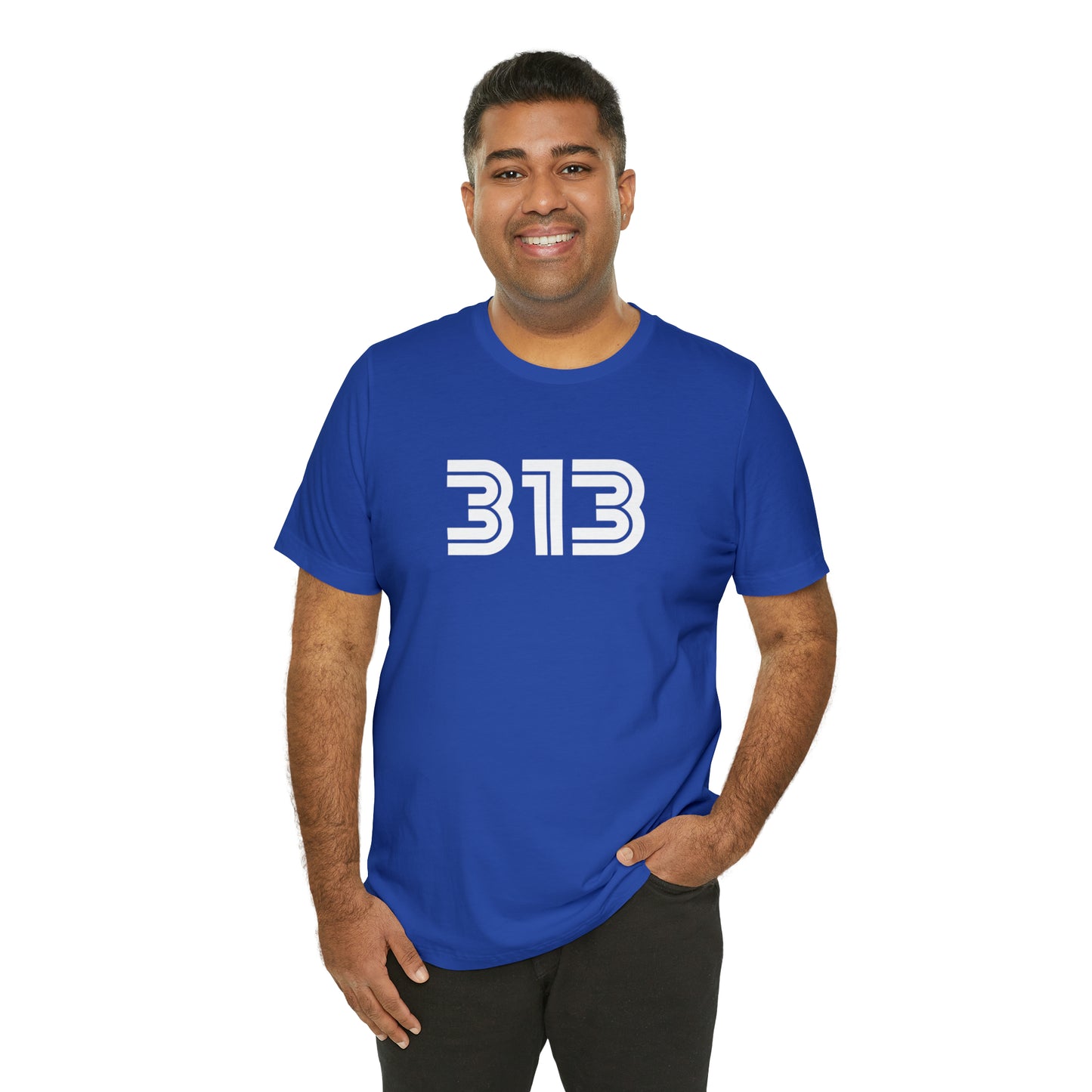 Detroit '313' T-Shirt (1970s Audiophile Font) | Unisex Standard Fit