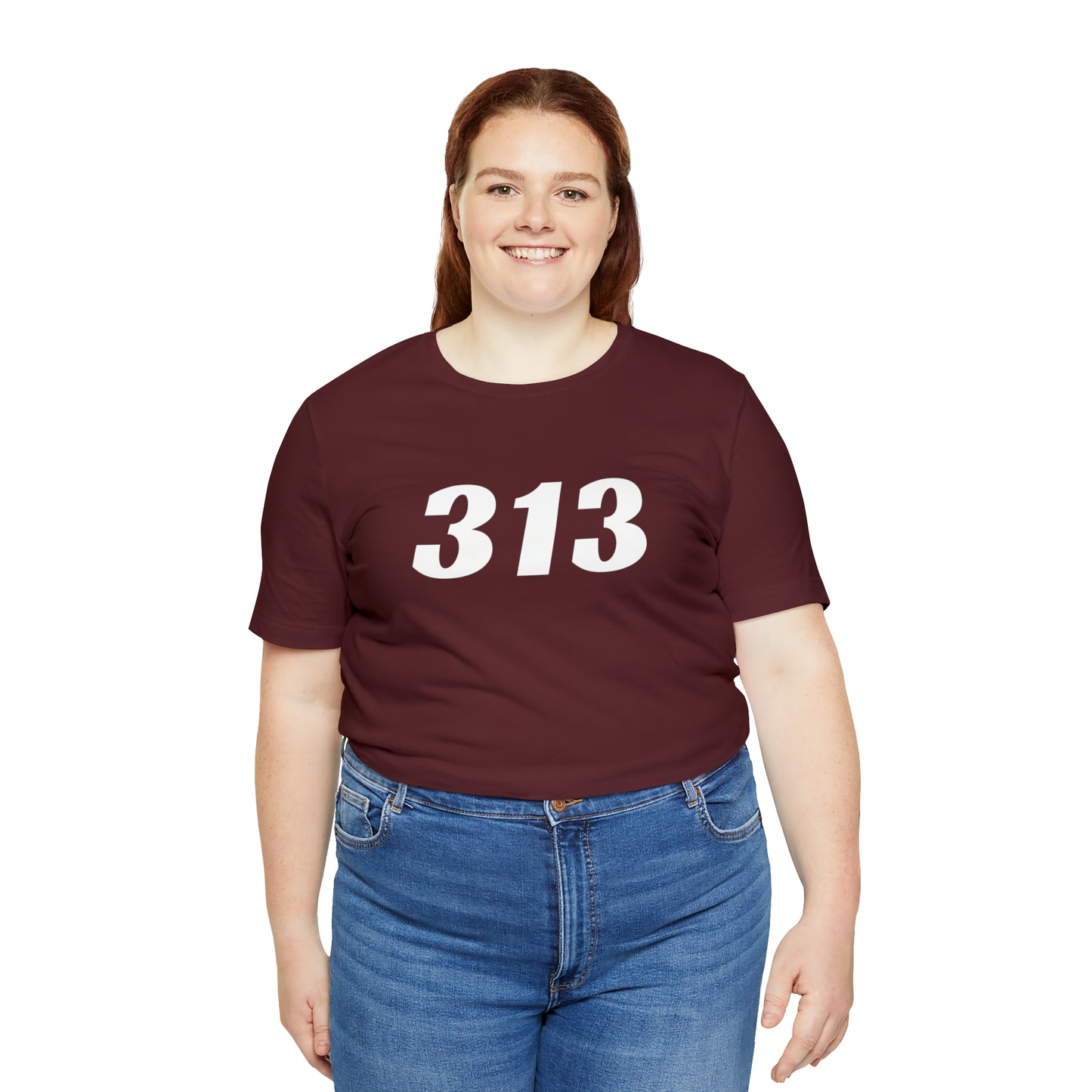 Detroit '313' T-Shirt (Racing Font) | Unisex Standard Fit