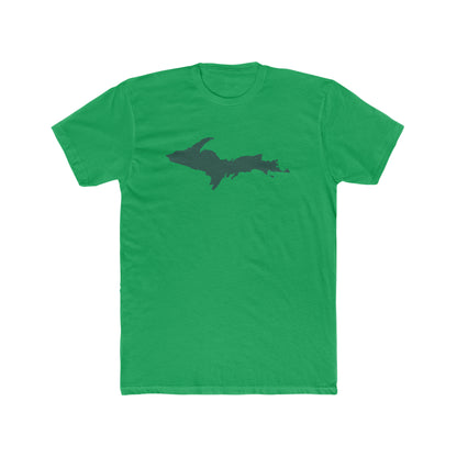 Michigan Upper Peninsula T-Shirt (w/ Green UP Outline) | Men's Fitted