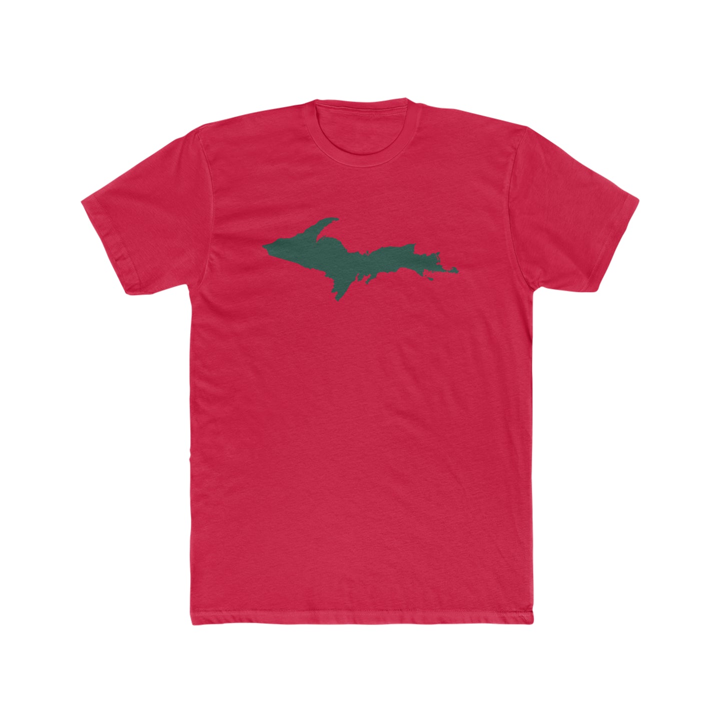 Michigan Upper Peninsula T-Shirt (w/ Green UP Outline) | Men's Fitted