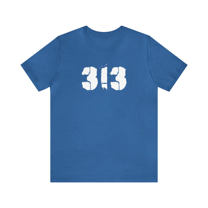 Detroit '313' T-Shirt (Spray Stencil Font) | Unisex Standard Fit