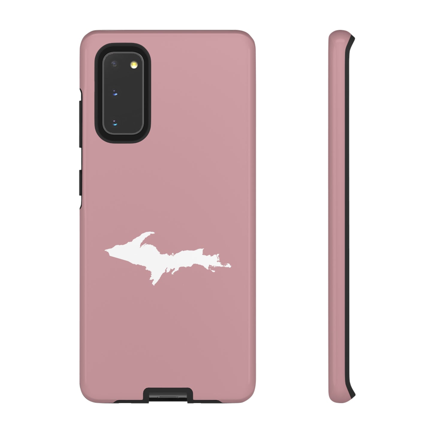 Michigan Upper Peninsula Tough Phone Case (Cherry Blossom Color w/ UP Outline) | Samsung & Pixel Android