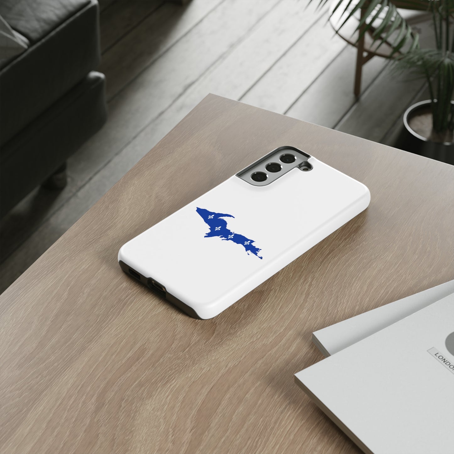 Michigan Upper Peninsula Tough Phone Case (w/ UP Quebec Flag Outline) | Samsung & Pixel Android