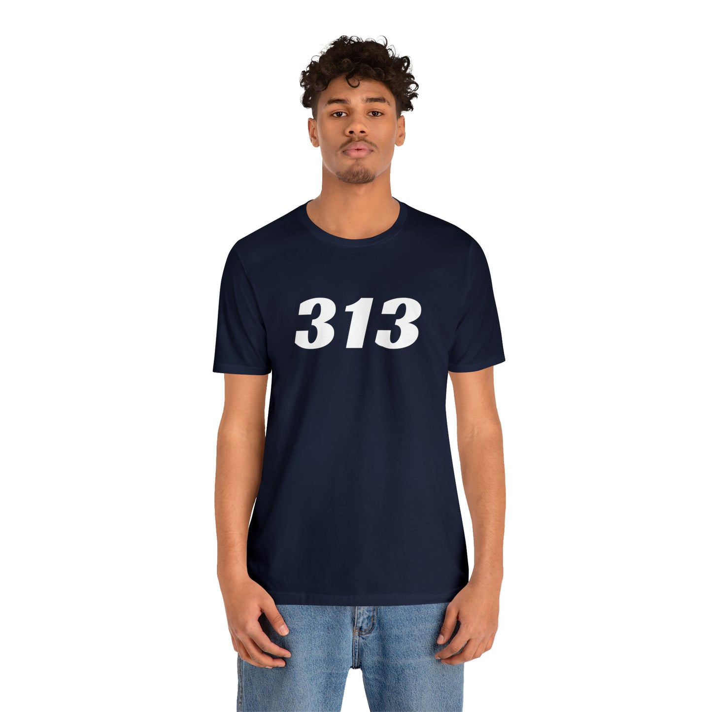 Detroit '313' T-Shirt (Racing Font) | Unisex Standard Fit