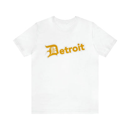 'Detroit' T-Shirt (Gold w/ Old English 'D') | Unisex Standard