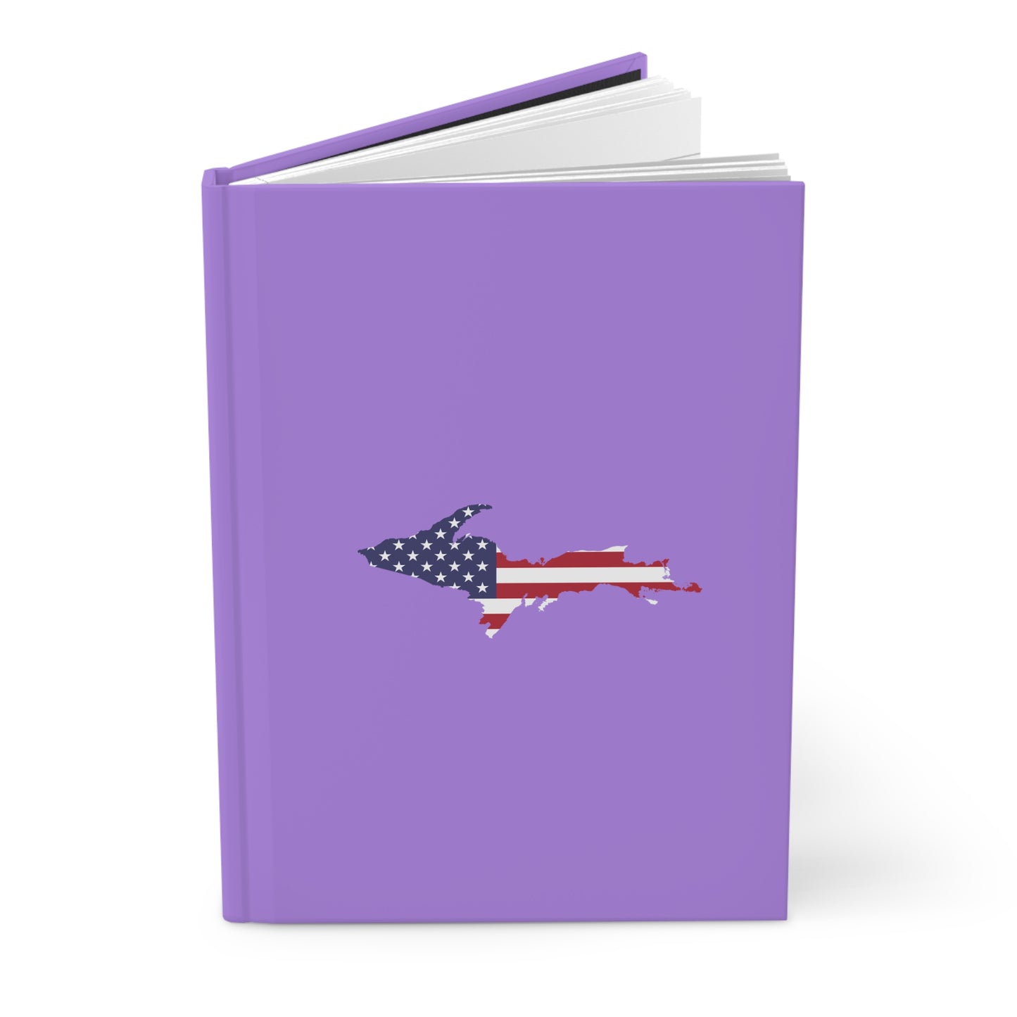 Michigan Upper Peninsula Hardcover Journal (w/ UP USA Flag) | Ruled - Lavender