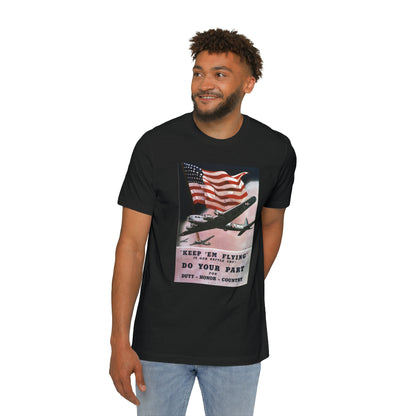 'Keep 'Em Flying' Poster T-Shirt (Smith, 1942) | Made in USA