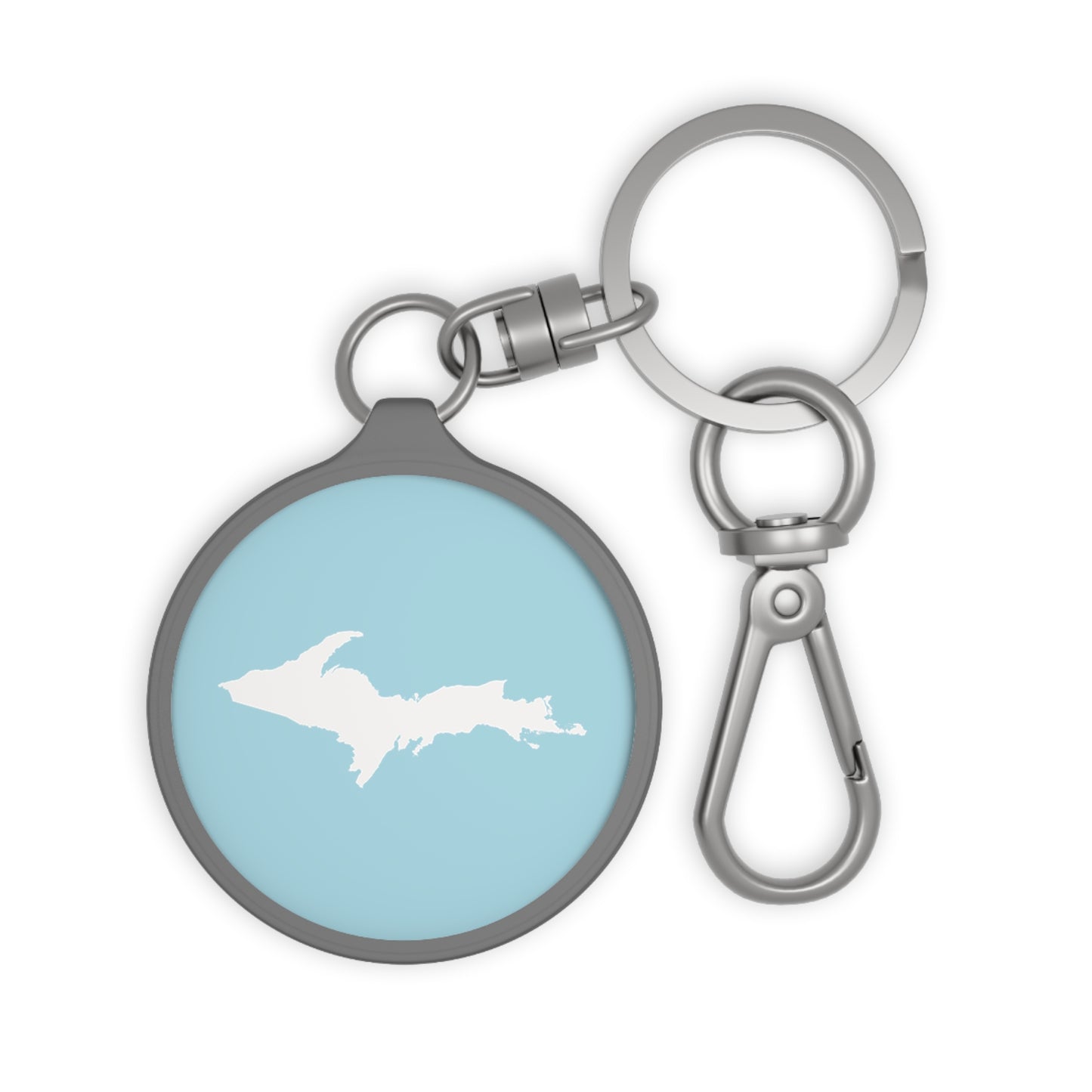 Michigan Upper Peninsula Keyring (w/ UP Outline) | '58 Caddie Blue