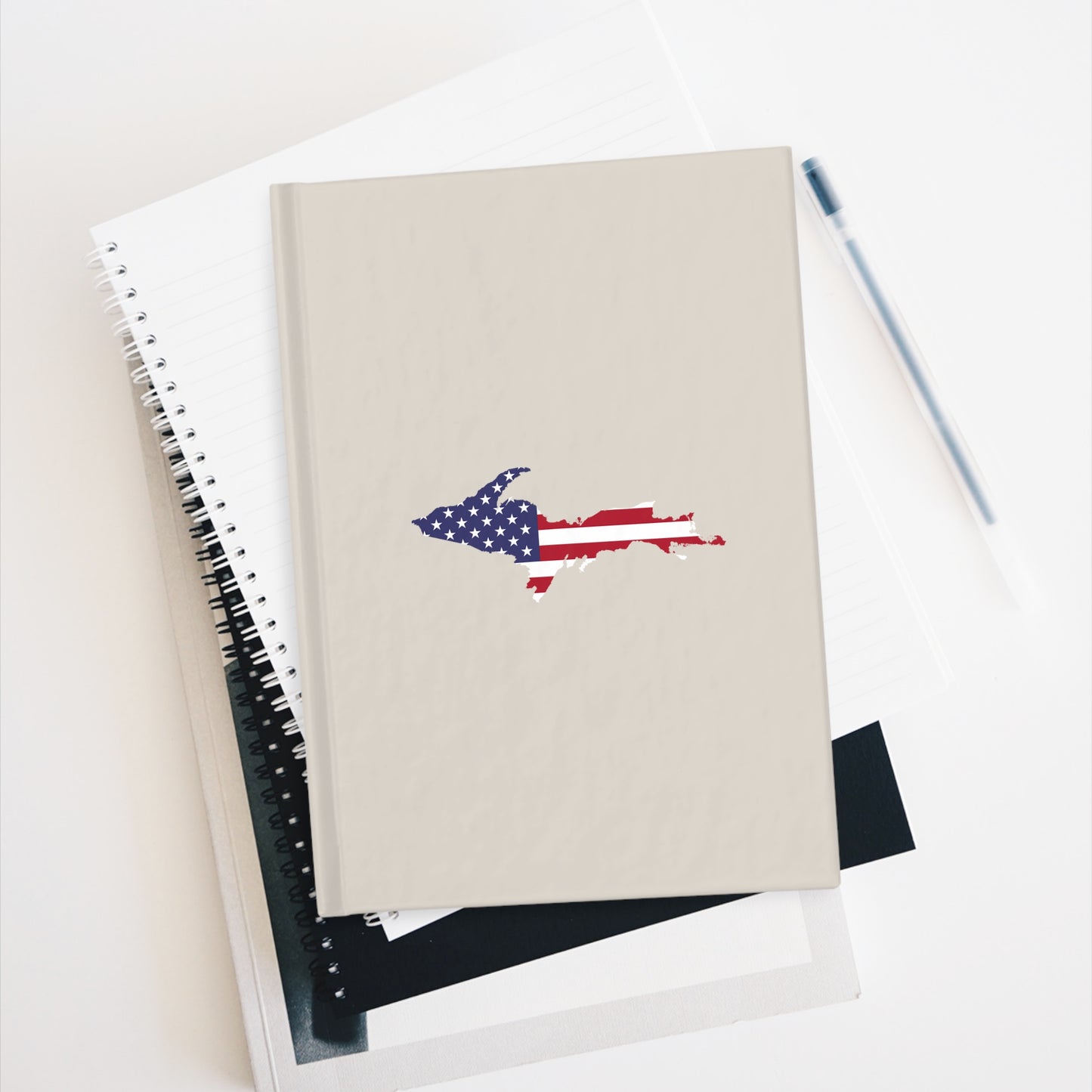 Michigan Upper Peninsula Blank Sketchbook (w/ UP USA Flag) | Canvas Color