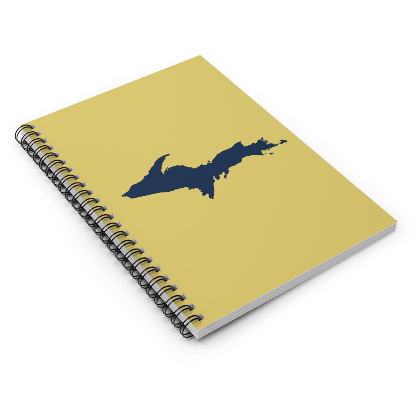 Michigan Upper Peninsula Spiral Notebook (w/ UP Outline) | Plum Yellow