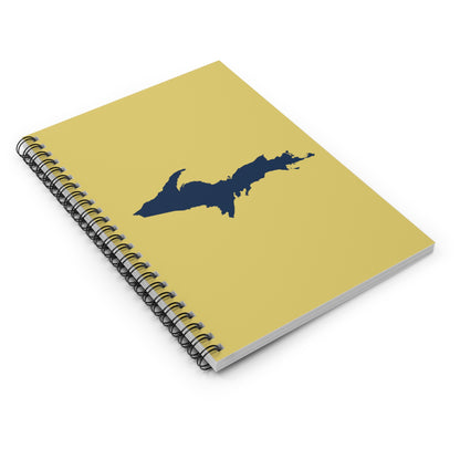 Michigan Upper Peninsula Spiral Notebook (w/ UP Outline) | Plum Yellow