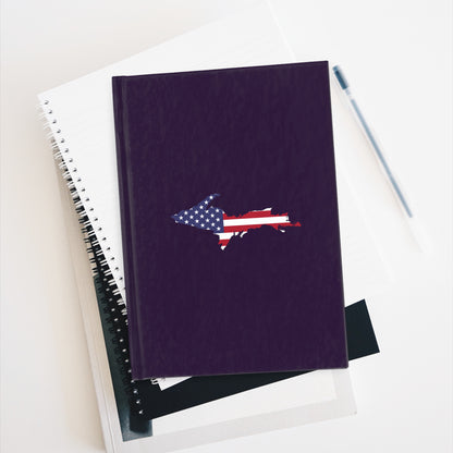 Michigan Upper Peninsula Blank Sketchbook (w/ UP USA Flag) | Blackcurrant