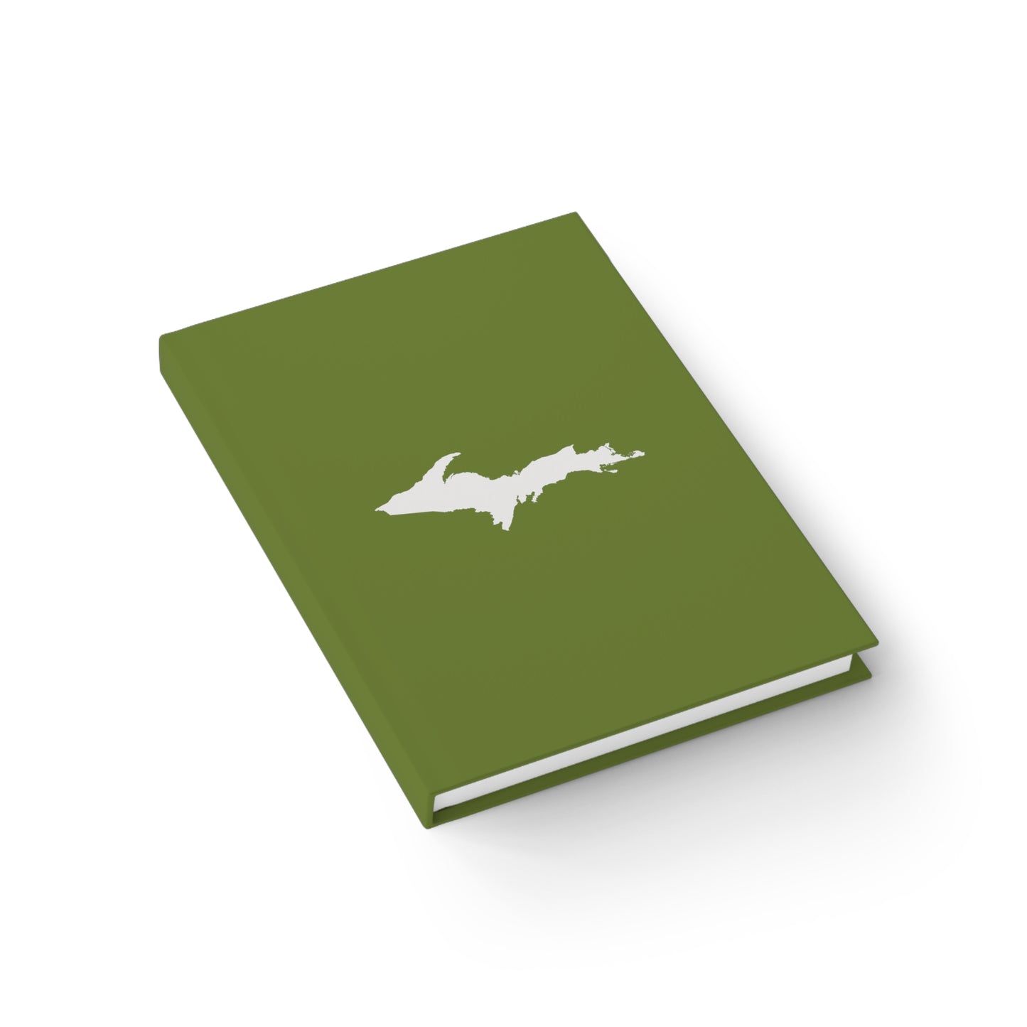 Michigan Upper Peninsula Blank Sketchbook (w/ UP Outline) | Olive Green