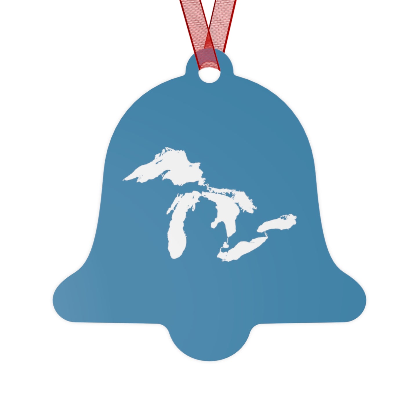 Great Lakes Christmas Ornament | Metal - Lake Michigan Blue