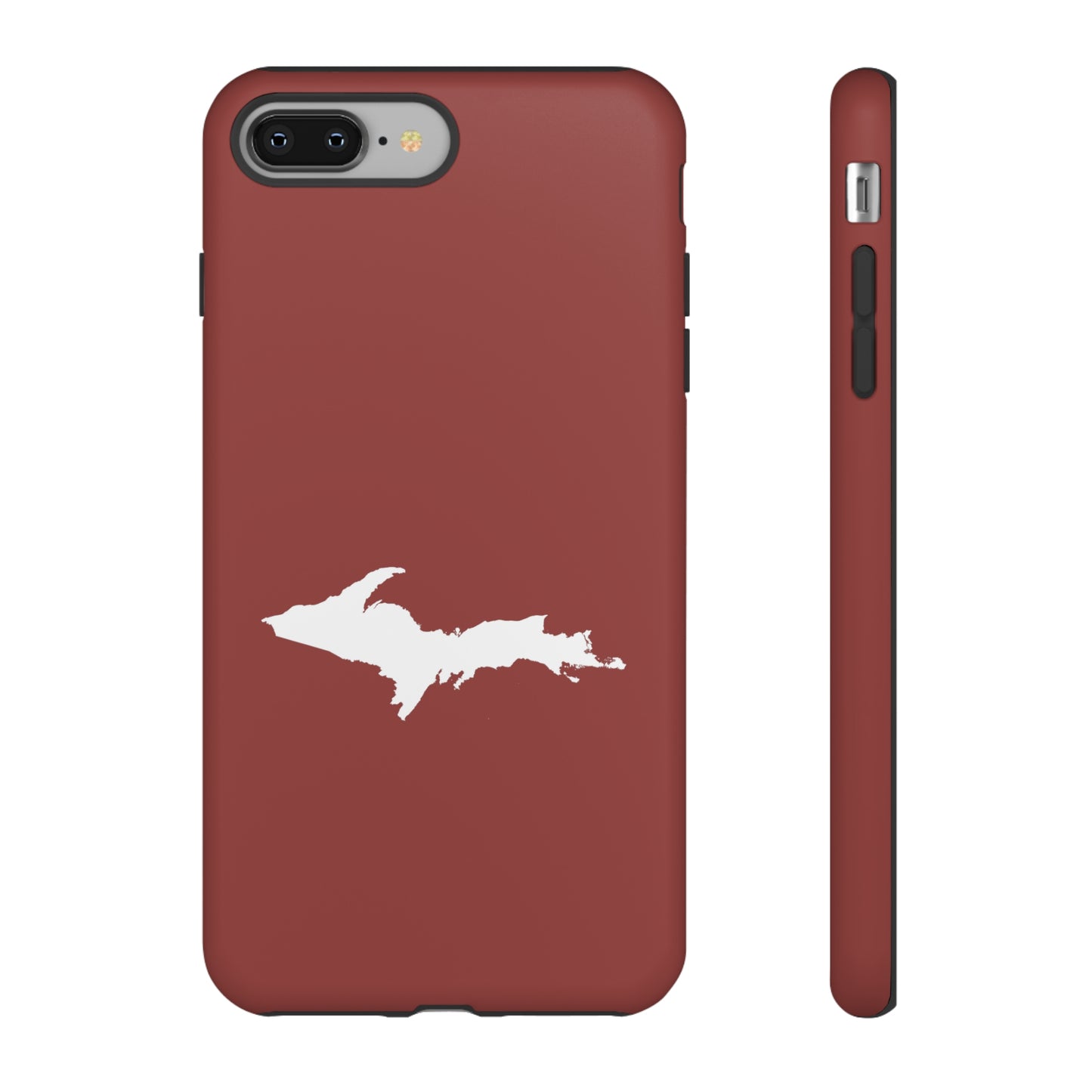 Michigan Upper Peninsula Tough Phone Case (Ore Dock Red w/ UP Outline) | Apple iPhone