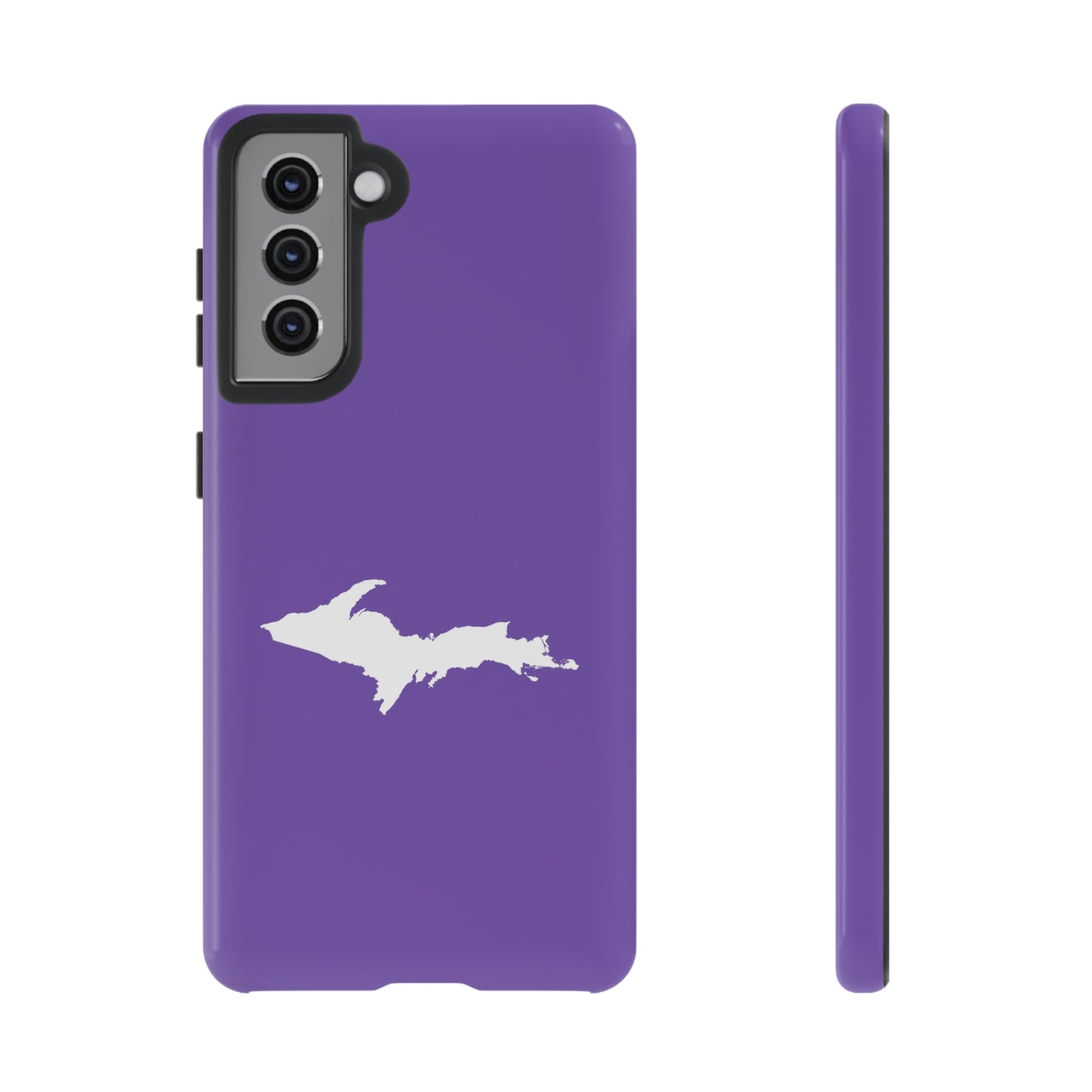 Michigan Upper Peninsula Tough Phone Case (Lake Iris w/ UP Outline) | Samsung & Pixel Android