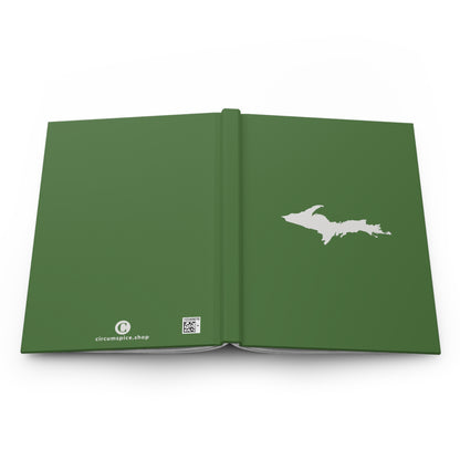 Michigan Upper Peninsula Hardcover Journal (Pine Green w/ UP Outline) | Ruled - 150pgs