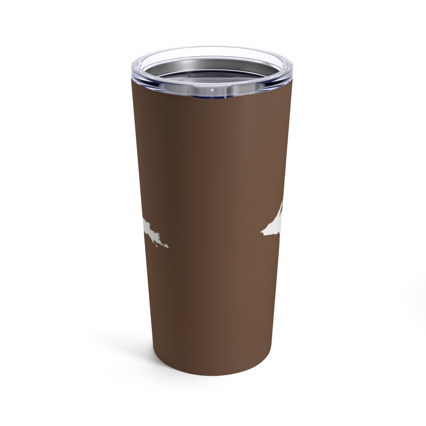 Michigan Upper Peninsula Tumbler (w/ UP Outline) | Coffee Color - 20oz