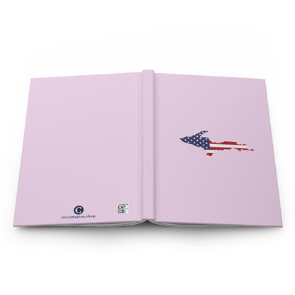 Michigan Upper Peninsula Hardcover Journal (w/ UP USA Flag) | Ruled - Pale Lavender