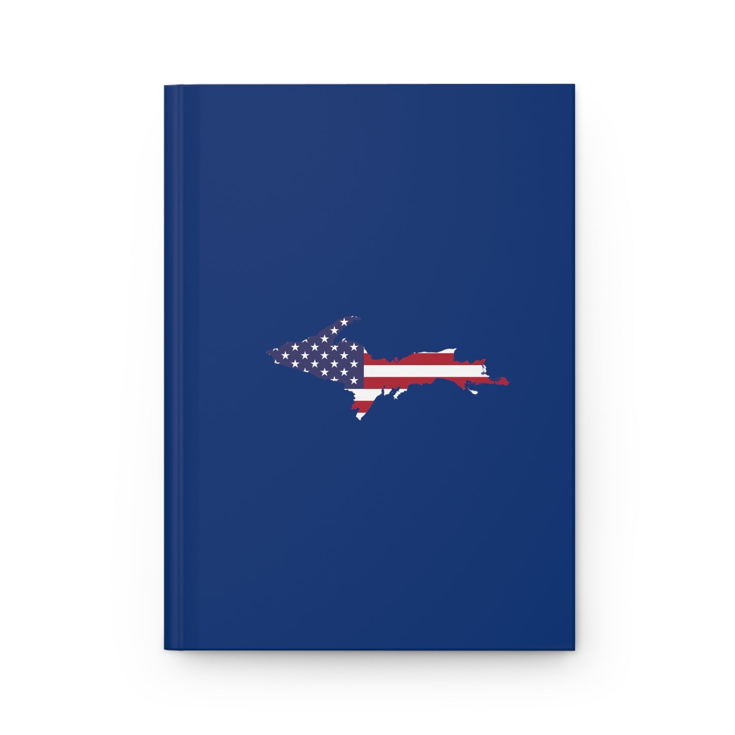 Michigan Upper Peninsula Hardcover Journal (w/ UP USA Flag) | Ruled - Dearborn Blue