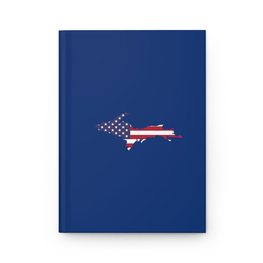 Michigan Upper Peninsula Hardcover Journal (w/ UP USA Flag) | Ruled - Dearborn Blue