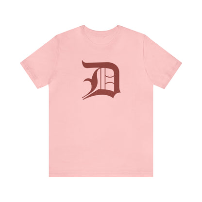 Detroit 'Old English D' T-Shirt (Ore Dock Red) | Unisex Standard