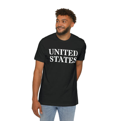 'United States' T-Shirt (Army Stencil Font) | Made in USA
