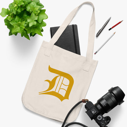 Detroit 'Old English D' Heavy Tote (Gold)