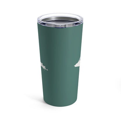 Michigan Upper Peninsula Tumbler (w/ UP Outline) | Copper Green - 20oz