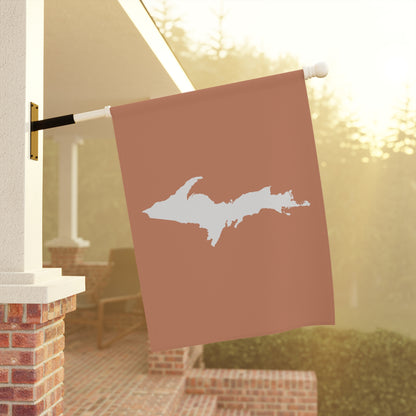 Michigan Upper Peninsula Home & Garden Flag (w/ UP Outline) | Copper Color