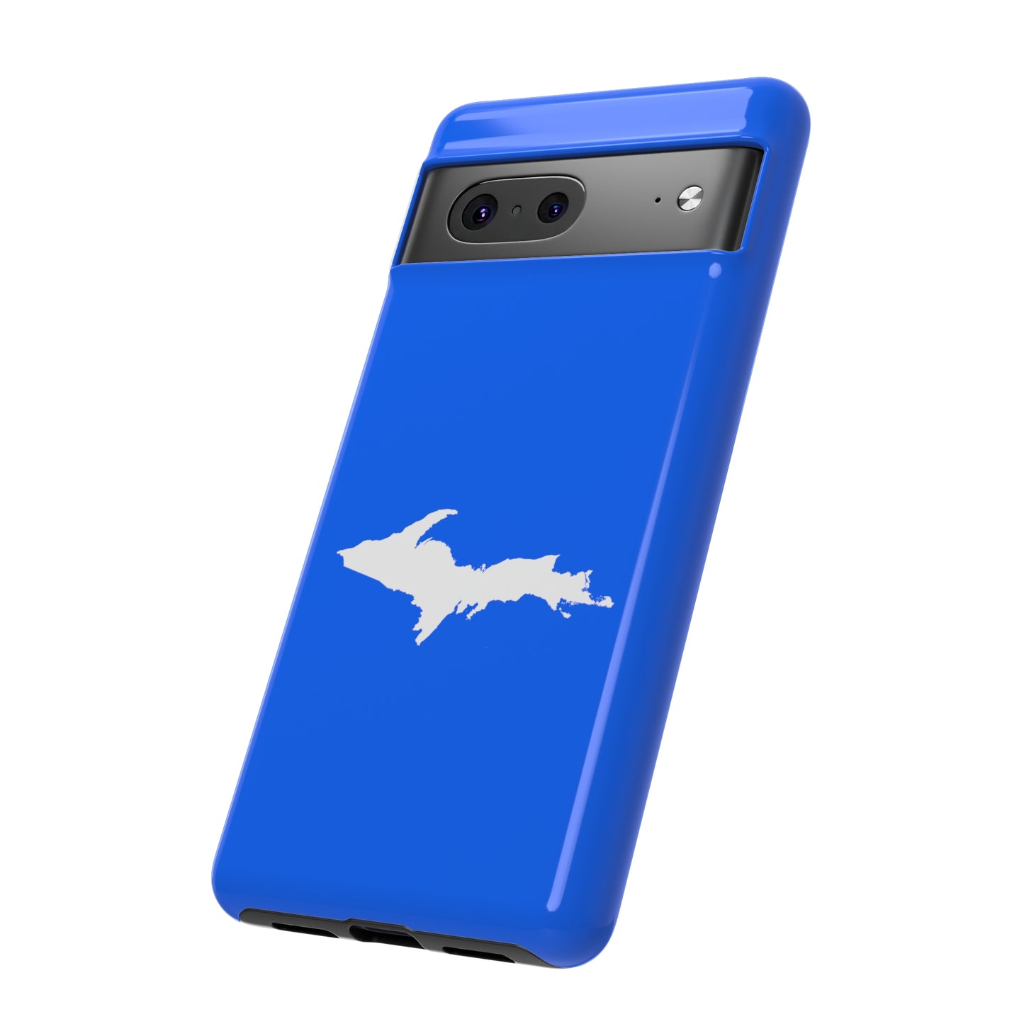 Michigan Upper Peninsula Tough Phone Case (Motor Town Blue w/ UP Outline) | Samsung & Pixel Android