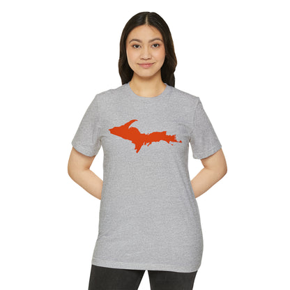 Michigan Upper Peninsula T-Shirt (w/ Orange UP Outline) | Unisex Recycled Organic