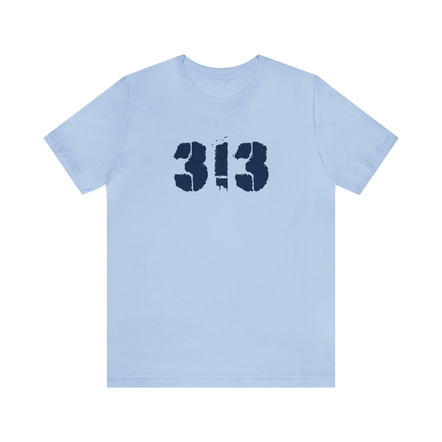 Detroit '313' T-Shirt (Spray Stencil Font) | Unisex Standard Fit