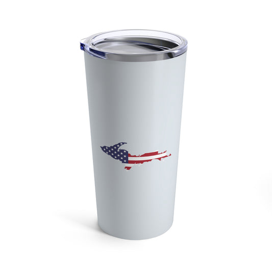 Michigan Upper Peninsula Tumbler (w/ UP USA Flag) | Gossy White - 20oz