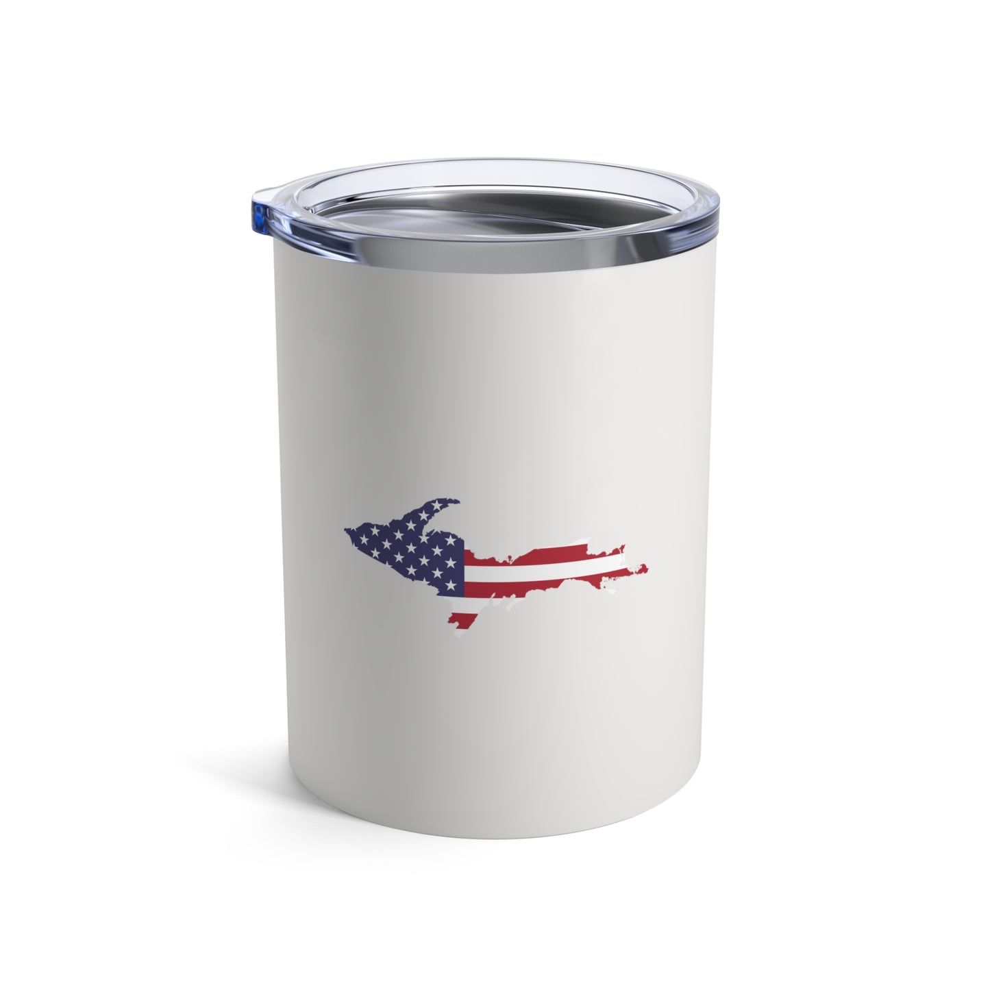 Michigan Upper Peninsula Tumbler (w/ UP USA Flag) | Birch Bark White - 10oz