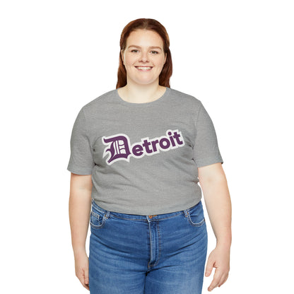 'Detroit' T-Shirt (Plum w/ Old English 'D') | Unisex Standard