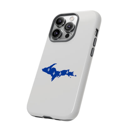 Michigan Upper Peninsula Tough Phone Case (Birch Bark White w/ UP Quebec Flag Outline) | Apple iPhone